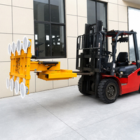 Lève-vitre portable de 800 kg monté sur chariot élévateur, option pneumatique, équipement industriel de manutention de feuilles