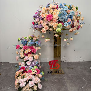 พรมดอกไม้ประดิษฐ์สีชมพูแบบกำหนดเองของ LEDA งานฝีมือตกแต่งนุ่มนวลสำหรับงานอีเว้นท์ งานวันเกิด และวันวาเลนไทน์ - Product Image 1