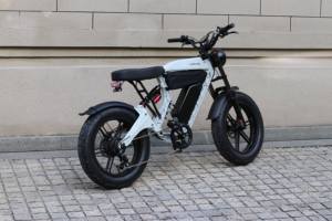 Vélo de ville à pneus larges avec batterie longue portée 48V, phare intégré sans balais, éclairage LED 7 vitesses, stock d'entrepôt, 750W - Product Image 5