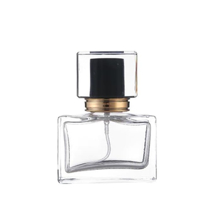 Botella de Perfume Cuadrada de Vidrio de Alta Calidad al por Mayor de Fábrica con Pulverizador y Serigrafía de 50 ml - Product Image 1