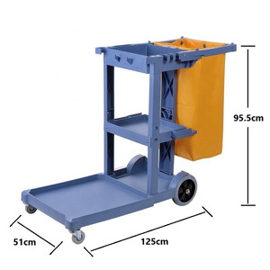 Carrello di pulizia multifunzione per <span class=keywords><strong>pulizie</strong></span> in camera d'albergo carrello di plastica per pulizia ottimale dell'<span class=keywords><strong>hotel</strong></span> - Product Image 2