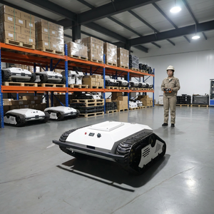 Robot tondeuse industriel <span class=keywords><strong>sans</strong></span> <span class=keywords><strong>fil</strong></span> <span class=keywords><strong>électrique</strong></span> 48V à batterie lithium, télécommandé, avec lame cylindrique et <span class=keywords><strong>pelle</strong></span> à neige, disponible immédiatement - Product Image 1