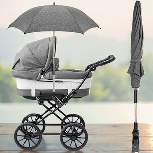Parasol pour poussette pour bébé, parapluie universel avec pince, protection UV réglable à 360 degrés pour poussette - Product Image 1