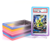 Étui de protection personnalisé pour cartes de jeu, en silicone TPU souple, couleur dégradée, pailleté, protection antichoc 35pt pour cartes gradées
