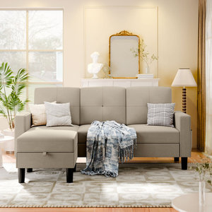 Conjunto de Sofá Moderno Multicolor Plegable con Tapicería de Tela para Salas de Estar Pequeñas, Uso en Hoteles y Dormitorios, con <span class=keywords><strong>Chaise</strong></span> <span class=keywords><strong>Longue</strong></span> con Estructura de Madera - Product Image 3