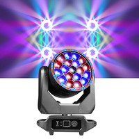 Luz de efecto de tira con zoom 19x20W, luz de cabeza móvil con efecto ojo de abeja grande y mezcla de colores para espectáculos, discotecas, teatros, bodas, bares y eventos de DJ