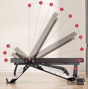 <span class=keywords><strong>Banc</strong></span> de musculation pliable avec 13 positions réglables et cadre métallique pour usage hôtelier, idéal pour la musculation - Product Image 2