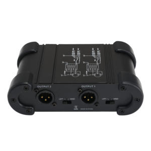 กล่อง DI <span class=keywords><strong>2</strong></span> ช่อง สำหรับมืออาชีพ อุปกรณ์ปรับแต่งเสียงแบบพาสซีฟ ตัวแปลงอิมพีแดนซ์ ตัวแยกสัญญาณเสียง ลดเสียงรบกวน สำหรับกีตาร์และเบส - Product Image 1