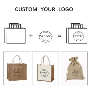 Thanh lịch đay với PVC cửa sổ Bắc Mỹ thiết kế, Faux Leather Trim, tùy chỉnh cho đám cưới của khách Quà Tặng - Product Image 4