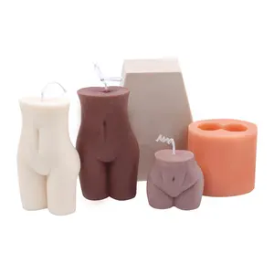 Moule de bougie vintage pour femmes, à bout nu, figurine de déesse, fesses nues, Torso