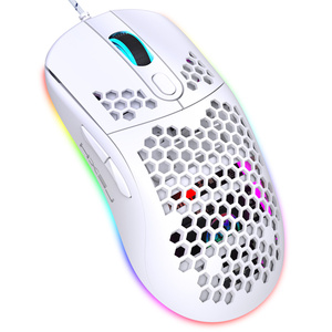 HXSJ Mouse Gaming berkabel 8000DPI, komputer komputer PC e-sports dengan kabel isi ulang daya tangan kanan - Product Image 3