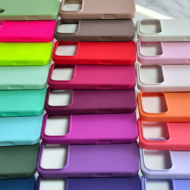 Pure Color Real Silicone for Cases for 17/16/15/14 Pro Max-Wholesale Bulk Luxury Shockproof