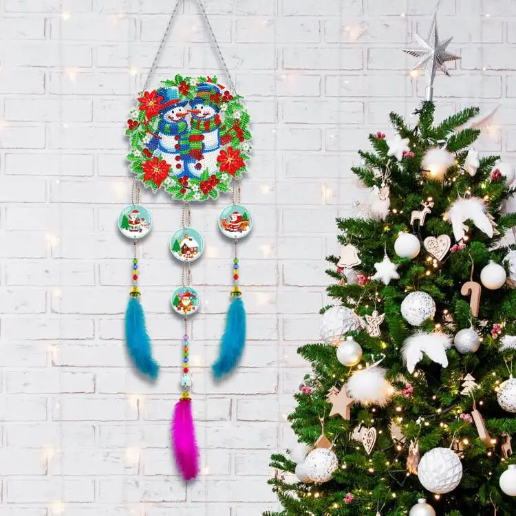 5D DIY diamante pintura artesanía Navidad atrapasueños decoración del hogar regalo Mandala pluma atrapasueños Diy Kit