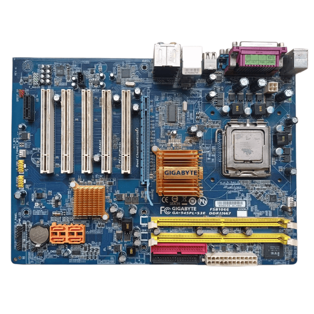 For Gigabyte GA-945PL-S3E Intel Desktop Motherboard 5 PCI Slots 3-Month Warranty Includes CPU