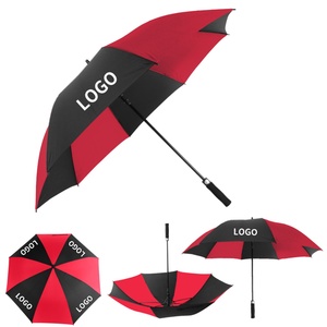 Custom Logo Manual Golf <b>Umbrella</b> <b>Windproof</b> UPF50 Sun Protection Large Canopy Rain Shield Portable Auto Open Comfortable Grip - Product Image 3