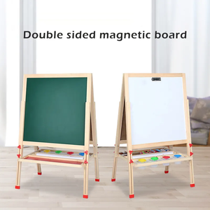 Tableau noir à cadre en A personnalisé chevalet de tableau noir pliant magnétique double face tableau d'affichage à craie encadré tableau d'affichage - Product Image 2