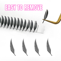 Meecil Nouvelle Arrivée Premade Volume Fans Soft Fluffy Comic Spire Lash Premade Fans Feathered Dark Matte Lash Extensions