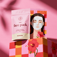 Sachet Doypack en plastique laminé aluminium, imprimé sur mesure, refermable avec fermeture éclair, pour emballage de poudre cosmétique, vente en gros