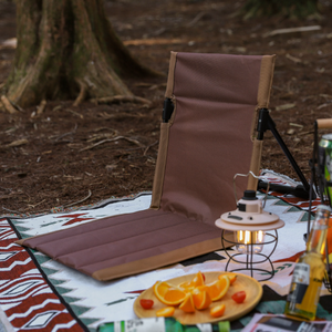 Chaise pliante légère en aluminium avec dossier bas et dossier inclinable pour la plage, les pique-niques et le camping en extérieur - Product Image 3