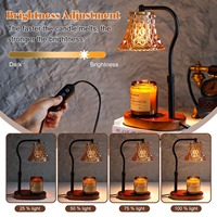 Lampe chauffe-cire à intensité réglable pour bougies en pot et bougies en verre, idéale pour les cadeaux de déménagement et la décoration de la maison neuve