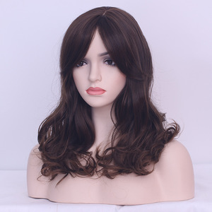 Peluca de moda diaria hecha a máquina con cabello largo y rizado, red de rosas para el cuero cabelludo, efecto esponjoso, simulación de cabeza de flor de pera, nuevo estilo, de fábrica. - Product Image 2