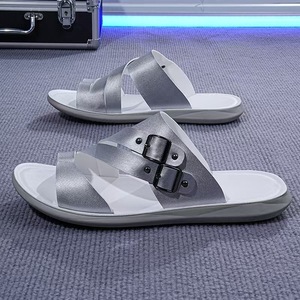 <span class=keywords><strong>Sandalias</strong></span> Casuales <span class=keywords><strong>de</strong></span> <span class=keywords><strong>Hombre</strong></span> con Doble <span class=keywords><strong>Hebilla</strong></span> Metálica, Punta Abierta, Transpirables, para Playa, Verano, 3 Colores, Venta al Por Mayor, Fabricación OEM, Personalizadas - Product Image 4