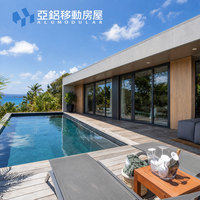 Villa Modular de Estructura de Acero con Exterior de Aluminio, Proyecto de Hotel Resort de Lujo, Llave en Mano, Interior Completo, ISO