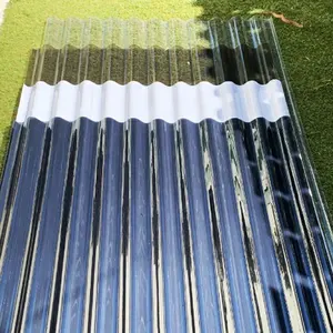 مظلة قابلة للطي مواد صلبة شفافة بلاستيكية من البولي كربونات مضلع بلاط مموج بلاستيك البولي كربونات مظلة PC