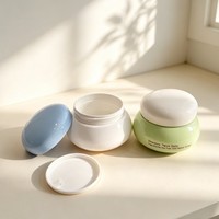Pot en plastique personnalisé pour maquillage, 50g, 100g, 150g, 200g, 300g, contenant cosmétique vide pour crème pour le visage, beurre corporel, emballage pour soins de la peau