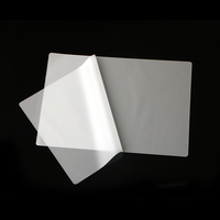 Film protecteur transparent en plastique PET+EVA pour impression UV, pour papier photo, blanc brillant, adhésif