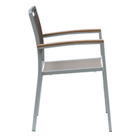 Chaises de jardin empilables en aluminium, couleur au choix, directement de l'usine, fauteuil de terrasse pour café, chaise Teslin pour salle à manger