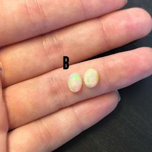 Pierres précieuses en vrac opale éthiopienne certifiée Cabochon ovale naturel 6x4mm 7x5mm 8x6mm 9x7mm tailles pierre de naissance d'octobre - Product Image 6