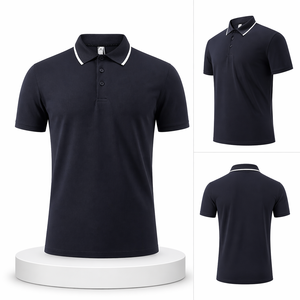 Camisetas Polo Personalizadas para Hombre, de Secado Rápido, Transpirables, Casuales, Deportivas, de Corte Clásico, Lisas, con Logotipo Bordado - Product Image 1
