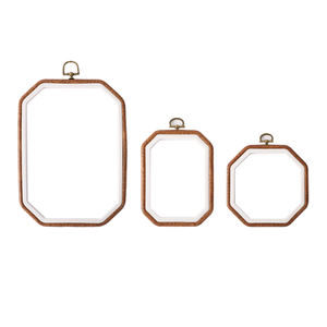 <span class=keywords><strong>Kit</strong></span> de accesorios de moda Looen, nuevo estilo, aro de <span class=keywords><strong>bordado</strong></span> Irregular, marco de madera de bambú para aros de punto de cruz, costura - Product Image 6