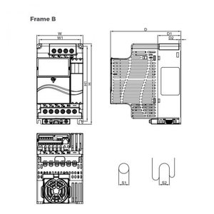 Variateur de fréquence VFD série E, modèle VFD037E43A, 3,75 kW, 5 CV, 460 V CA, 8,5 A, en stock – Meilleures ventes - Product Image 2