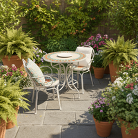 Meubles de jardin en métal de style européen moderne, ensemble table et chaises en fer pour balcon, jardin, terrasse, commerce électronique transfrontalier