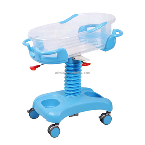 Newborn Care Hospital Furniture Bassinet <strong>Bed</strong> and Baby Transfer <strong>Cart</strong> <strong>Plastic</strong> Baby Cot for Hospital Use - Product Image 2