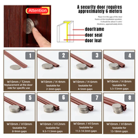 Joint d'étanchéité auto-adhésif écologique pour portes et fenêtres en caoutchouc EPDM/silicone, découpe sur mesure, anti-poussière, anti-insectes, insonorisant