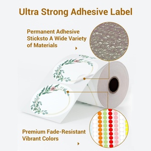 Popular Custom <b>Logo</b> Printed Vinyl Waterproof Hot Stamping Clear Gold Foil <b>Sticker</b> Label - Product Image 3