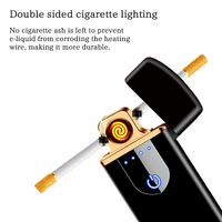 Briquet à arc rechargeable par USB, briquet électrique sans flamme, briquet plasma coupe-vent, gadget portable pour fumeurs, utilisation en extérieur