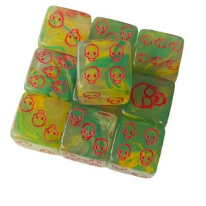 D6สำหรับ Warhammer <span class=keywords><strong>Death</strong></span> Guard หัวกะโหลกอะคริลิค6ด้านลูกเต๋าเกมฮาโลวีนพลาสติกการชุมนุมมายากล - Product Image 5