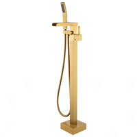 Robinet de douche et baignoire en cuivre, chaud et froid, vertical, à montage sur rebord, sur pied, monocommande, double commande, tout-en-un