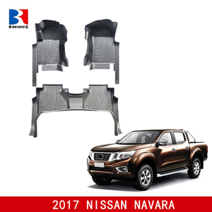 wholesale Factory Custom 5D TPE <b>Rubber</b> Eco-friendly Waterproof Anti Slip 5D Car <b>Floor</b> Mats 3 Pieces for Nissan NAVARA 2017+ - Product Image 3