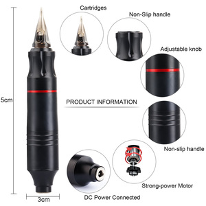 <strong>Tattoo</strong> Grip <strong>Machine</strong> Pen <strong>Robot</strong> 4 Colors RCA DC Motor Rotary Pen Type Kit Light Custom Logo Beginner Class - Product Image 4
