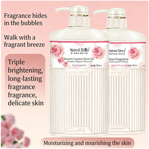 Champú Natural Story con Aroma Romántico a Rosas 760ml, Aroma Duradero para una Piel Delicada e Hidratada - Product Image 2