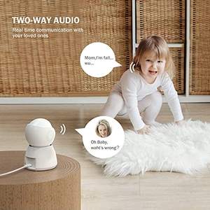 كاميرا أمان داخلية LEVOFAST بدقة 1080p عالية الوضوح مع خاصية التحريك والإمالة ورؤية ليلية وميكروفون مدمج ومشاهدة عن بعد وكشف الحركة عبر واي فاي - Product Image 4