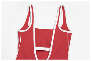 Combinaison de yoga une pièce Naked Feel pour femmes, avec bordure contrastée, col carré, body de sport pour l'entraînement, la course <span class=keywords><strong>à</strong></span> pied et le Pilates - Product Image 5