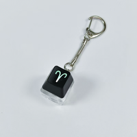 Porte-clés personnalisé en forme de capuchon de clavier, gravé au laser, avec éclairage, compatible avec les interrupteurs de pression, bouton de clavier personnalisable, capuchon de clavier anti-stress, fidget clicker