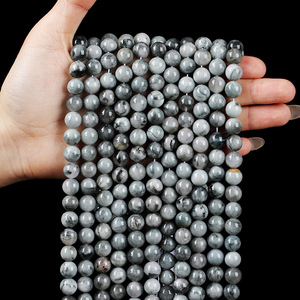 Piedras <span class=keywords><strong>de</strong></span> <span class=keywords><strong>Ojo</strong></span> <span class=keywords><strong>de</strong></span> <span class=keywords><strong>Halcón</strong></span> Naturales Pulimentadas, Cuentas Sueltas Redondas para Joyería DIY, Accesorios Semielaborados para Pulseras, Venta al Por Mayor - Product Image 2