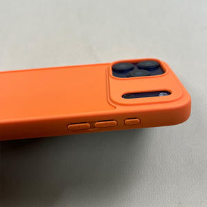 Coque de téléphone orange à rainures pour iPhone 17 Pro Max, en matériau bicomposant TPU PC époxy à rainures, compatible Apple - Product Image 3